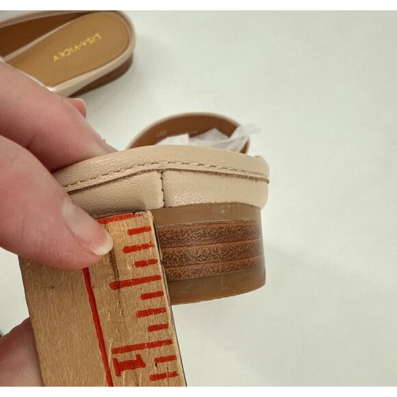 Lisa Vicky Slip OnMule  Loafers Nude Leather Square Toe Size 9 Womens - Picture 11 of 11